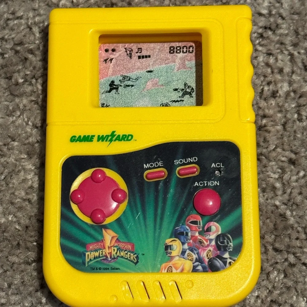 Vintage Game Wizard Power Rangers 3 Pack Games from 1994